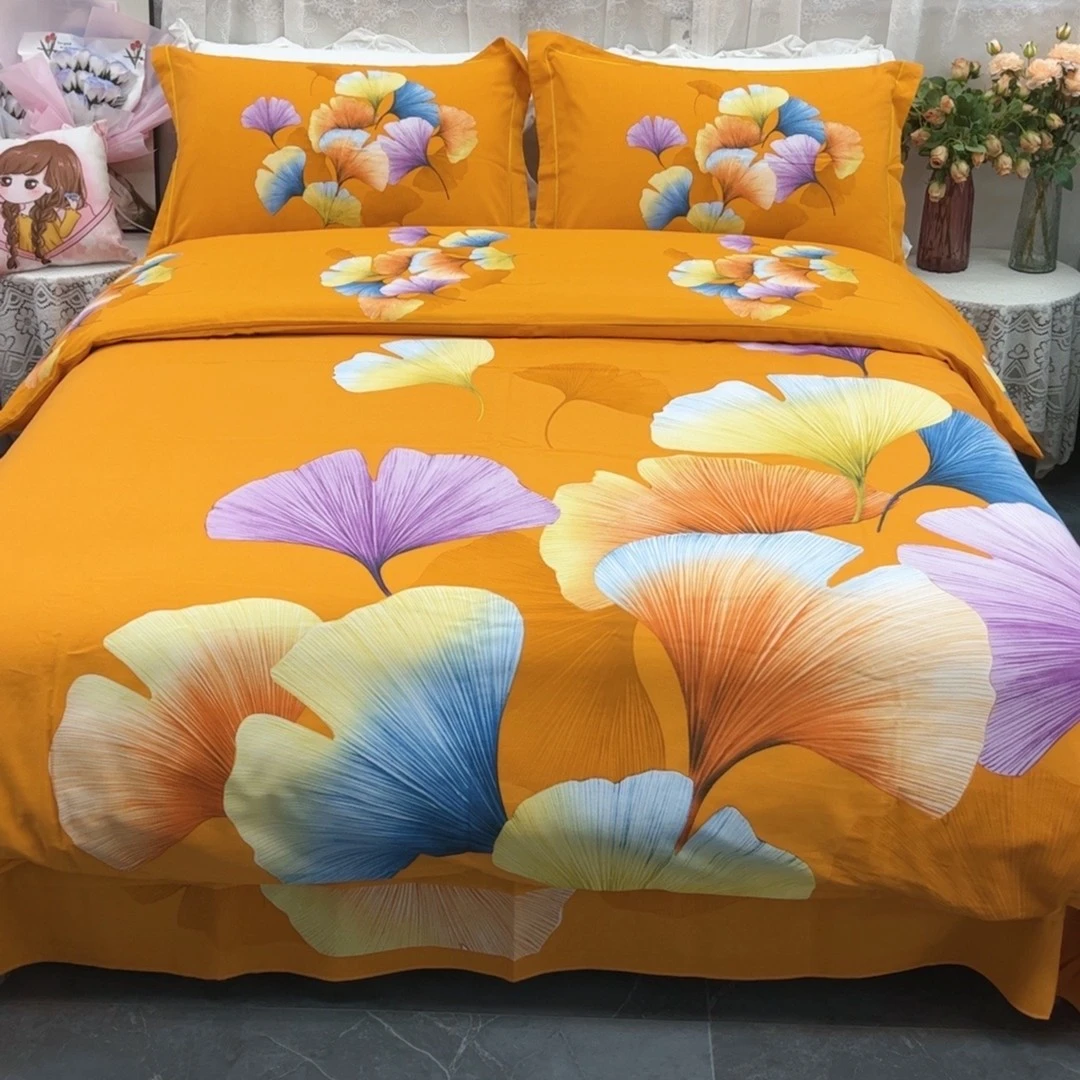 全棉100纯棉四件套家纺床上用品床单被套床上4件套柔软舒适床品