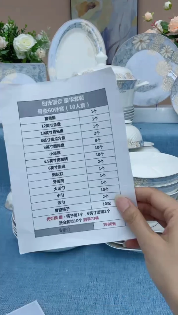 【闪购商品】骨瓷瓷片宋盘子