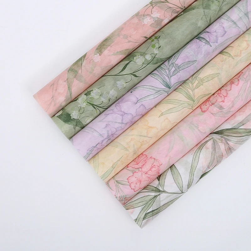 【喜花艺】印花无纺布铃兰纸50*55CM/10张/包 花束包装纸