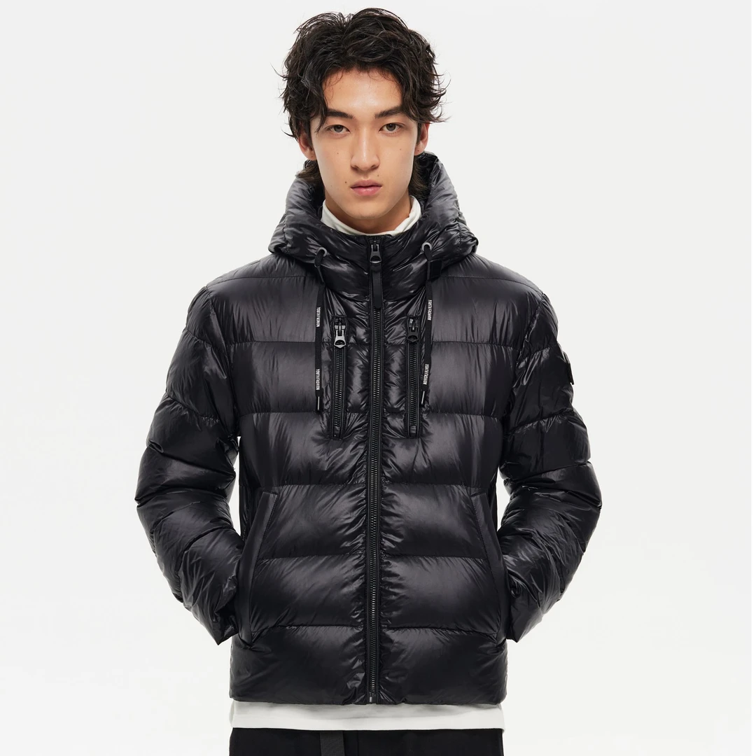 【小铃铛专属】爱美斯羽绒服男带帽款白鸭绒保暖短款防风外套2306