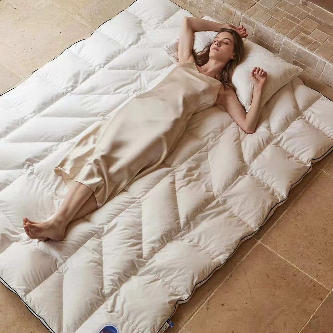 【豆爸专享】进口匈牙利白鹅绒分区锁温静音保暖鹅绒被