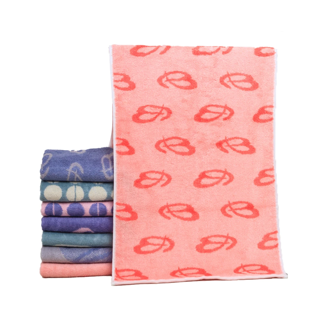 RIRIMEI/日日美竹纤维色纱双面单纱柔软洗脸毛巾 34x74cm