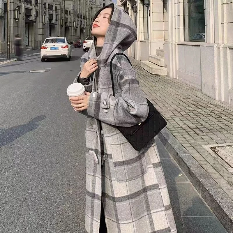 羊毛大衣连帽外套，高端大气上档次，时尚靓丽，保暖御寒穿着大方