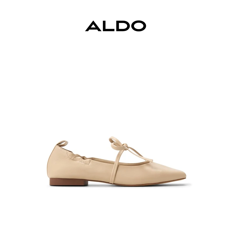 ALDO羊皮芭蕾舞鞋女2025春夏新款晚晚浅口单鞋百搭女鞋ASKS25B59