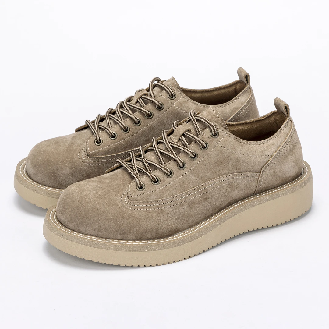 2025秋季新款复古英伦厚底工装鞋百搭时尚休闲机车皮鞋大黄靴男鞋