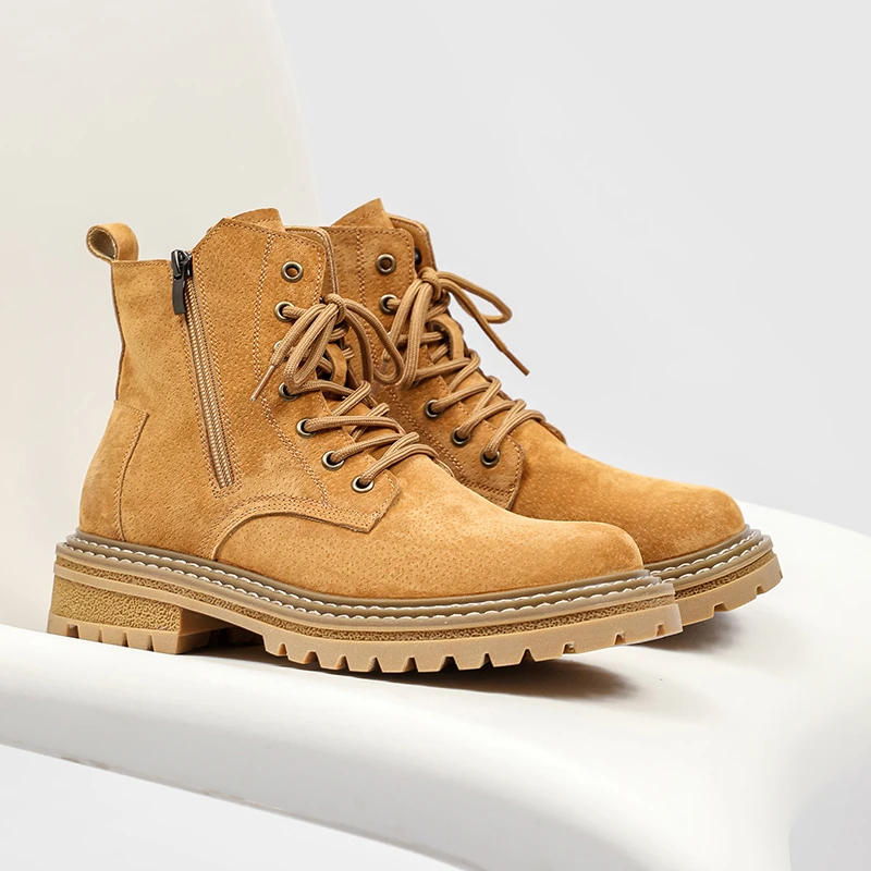 马丁靴男款男士鞋春秋季透气鞋冬季春天男鞋男式马丁鞋高帮靴子