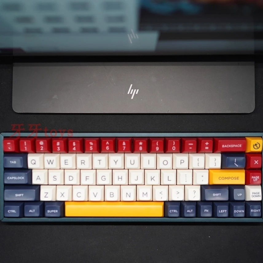 构成键帽sa蒙德里安三原色键帽耐看办公复古球帽