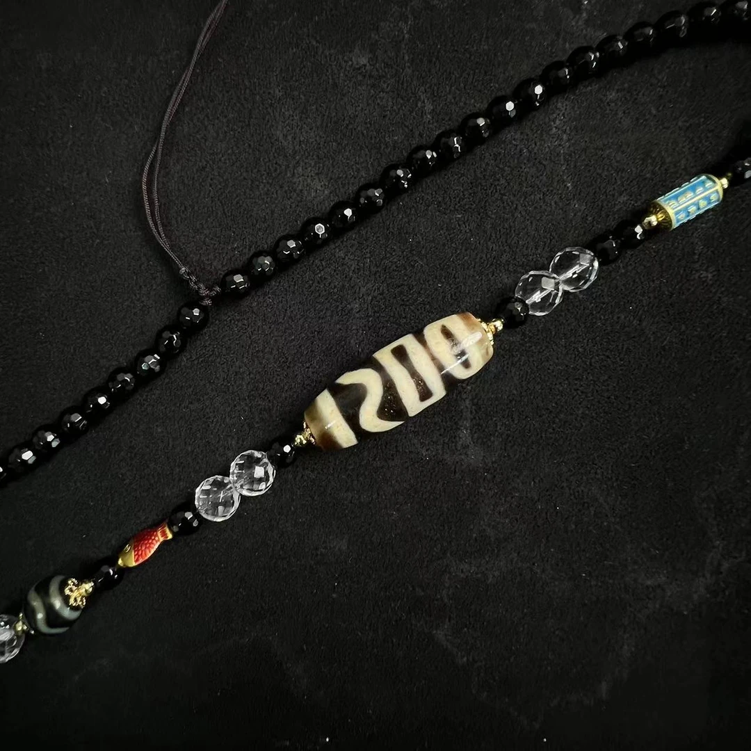 钰中天*牙黄息增怀项链*颜色图案多样发