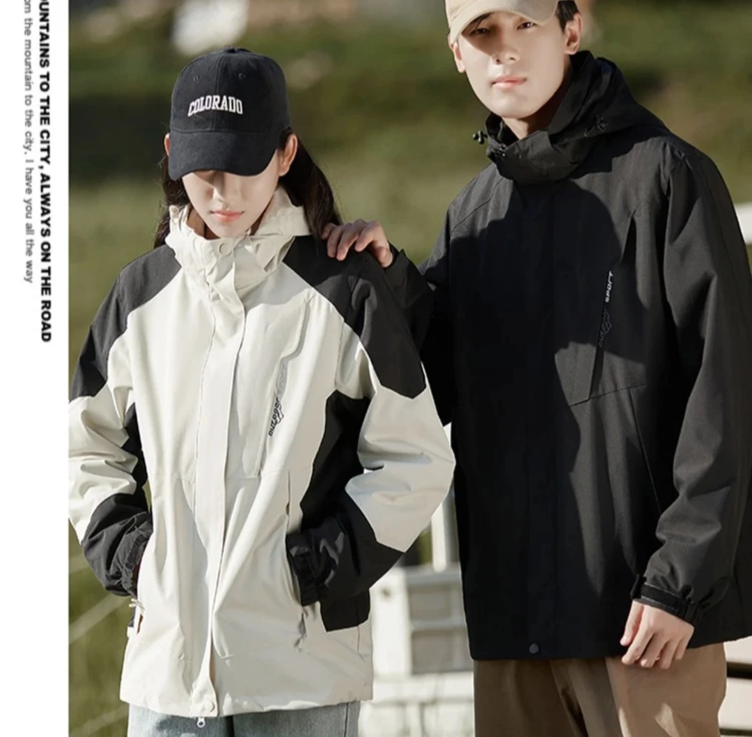 NAIXIANG GOOS秋冬季户外三合一防风外套男女同款保暖登山服23888