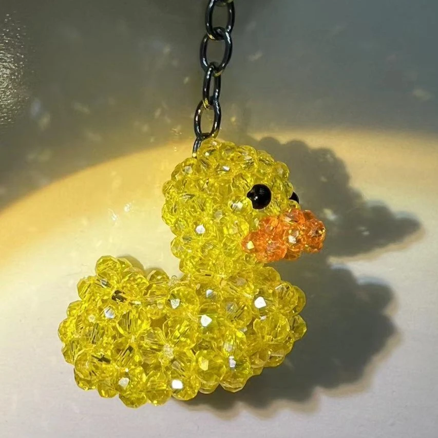 手工编织6mm皮皮鸭创意钥匙扣