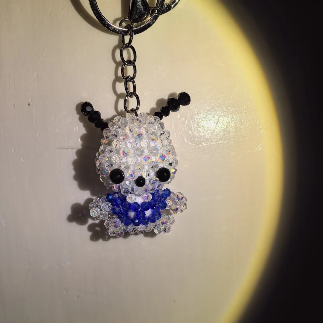 手工编织4mm恰恰狗钥匙扣挂件