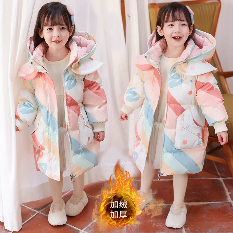 2023冬季女童韩版棉衣2023新款加厚棉袄外套冬装儿童装女宝宝超厚