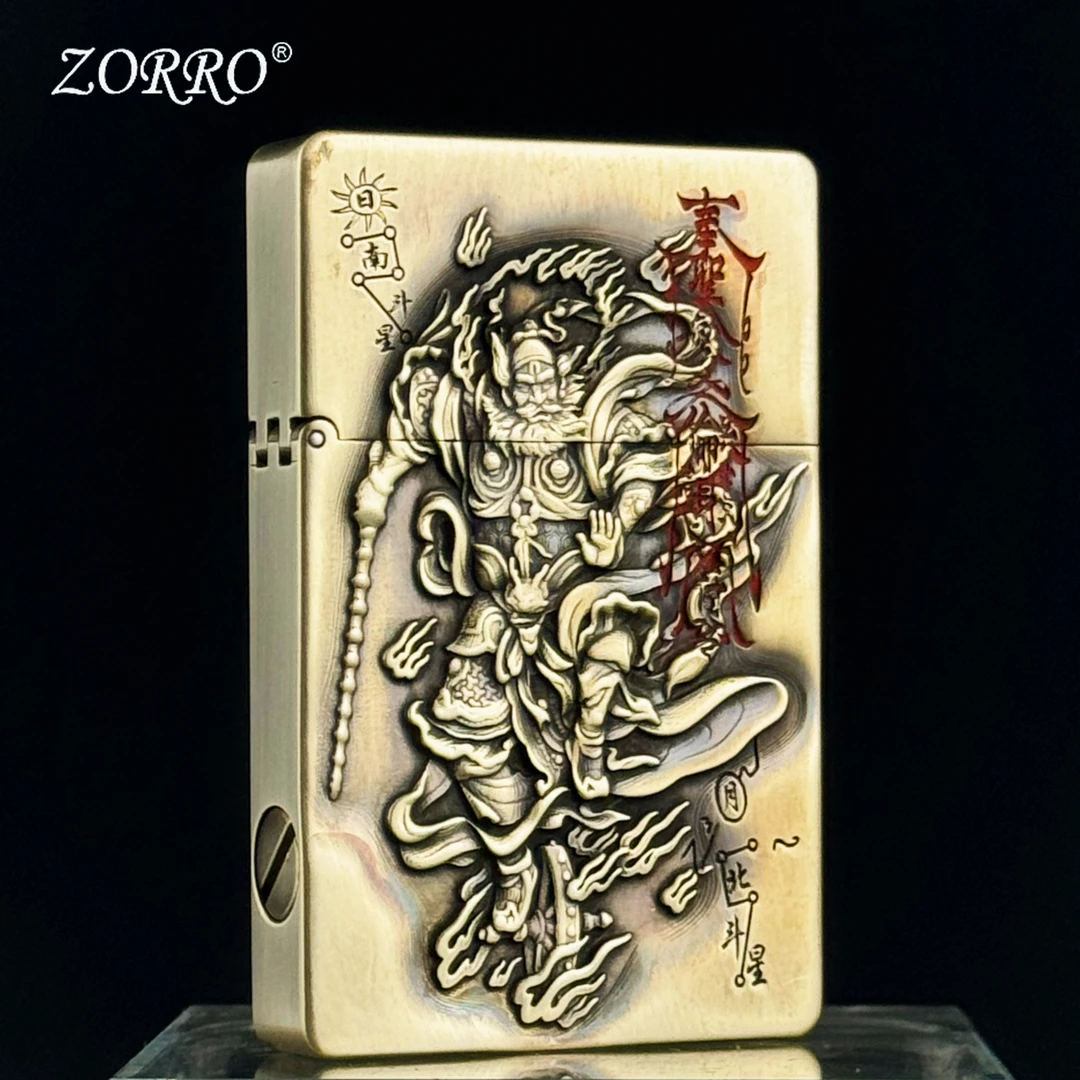 佐罗超薄重甲ZL8煤油打火机 王灵官 山鬼花钱