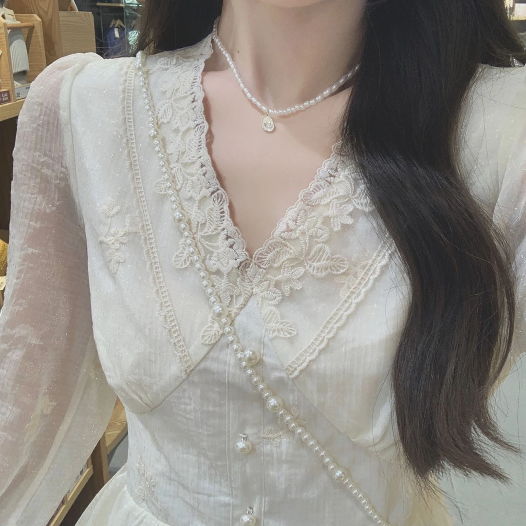 苏陌连衣裙女款爆款2024新款气质显瘦长袖设计感中长裙秋季小众裙