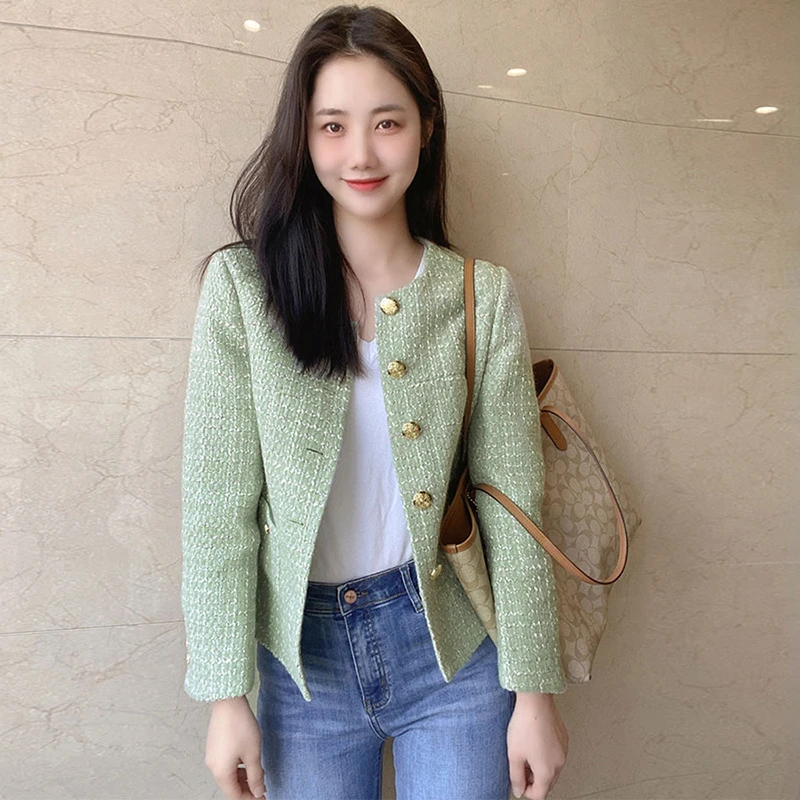 苏陌 高品质轻奢设计感秋冬百搭时尚气质小香风长袖外套法式上衣