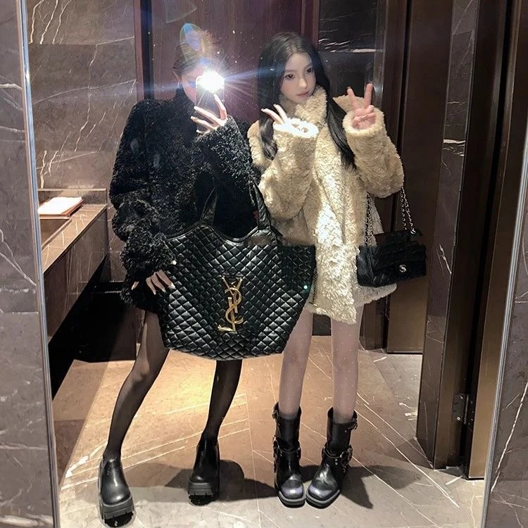 清 韩版高级感环保仿皮草女羊羔毛毛外套立领加厚保暖百搭短大衣