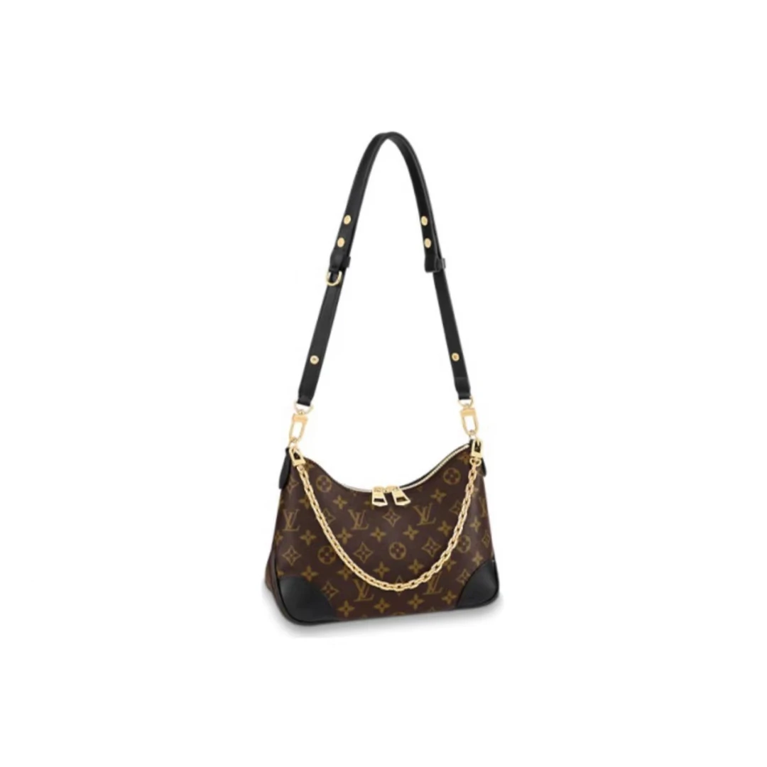 未使用 LouisVuitton/路易威登 老花牛角包 黑色