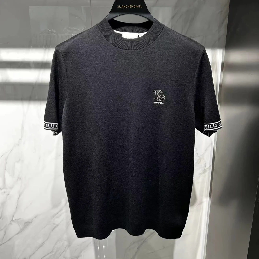 男士秋冬休闲时尚百搭绵羊毛T恤