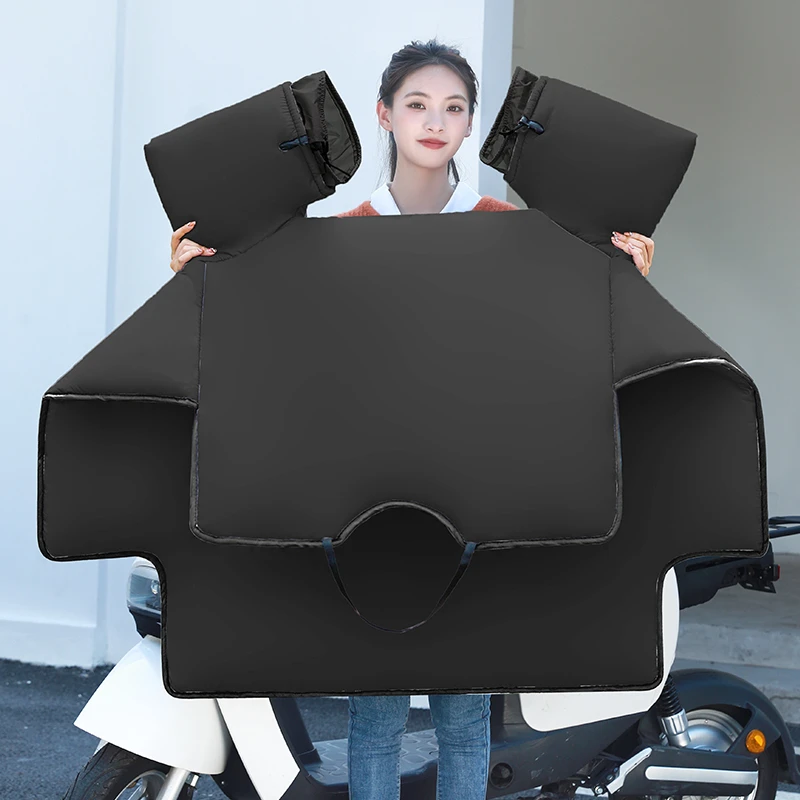 电动车挡风被冬季双面防水冬款加绒加厚电瓶防雨四季通用摩托防风