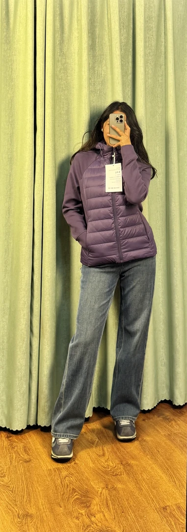 修身显瘦百搭短款拼接连帽保暖外套