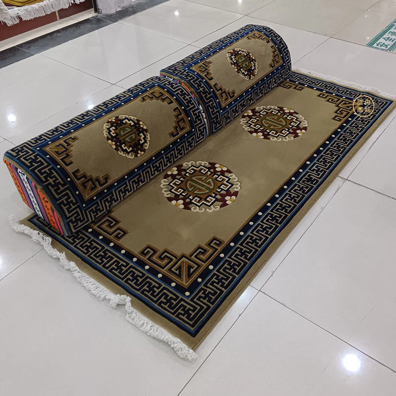 藏式毯子藏毯沙发靠背藏式沙发毯子藏毯羊毛三件套藏式沙发靠背