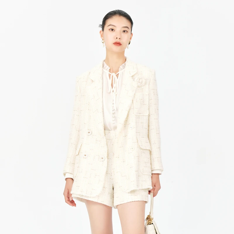 芭蒂娜小香风外套女新款高级感宽松休闲西装上衣133D250