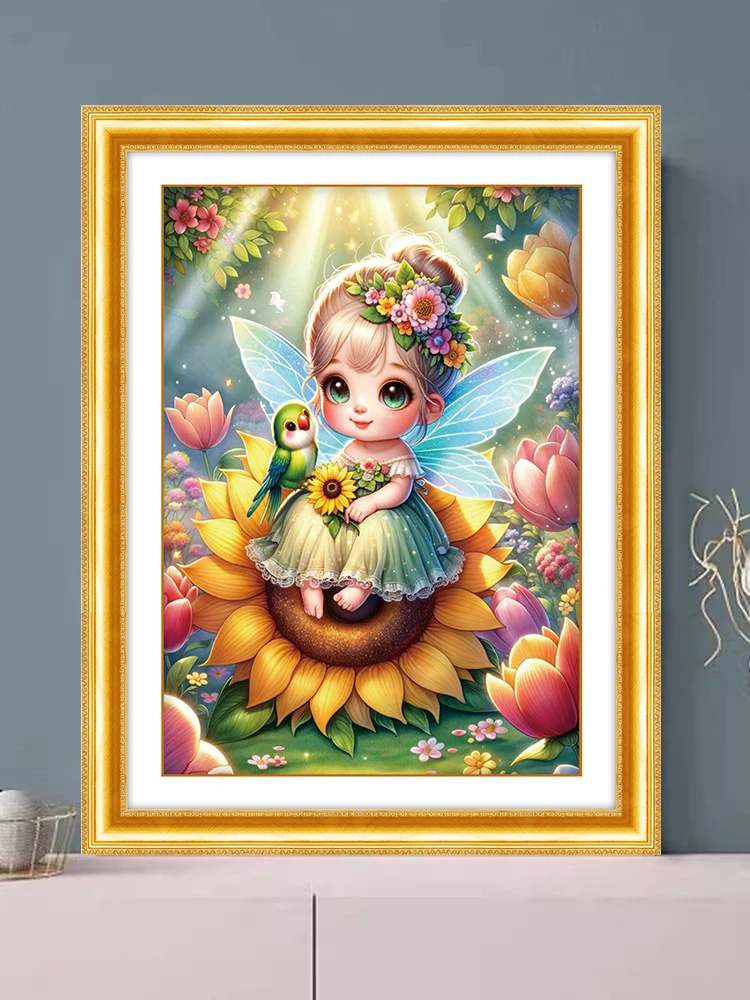 【818】大格精灵少女十字绣59色满绣无勾边60X80cm