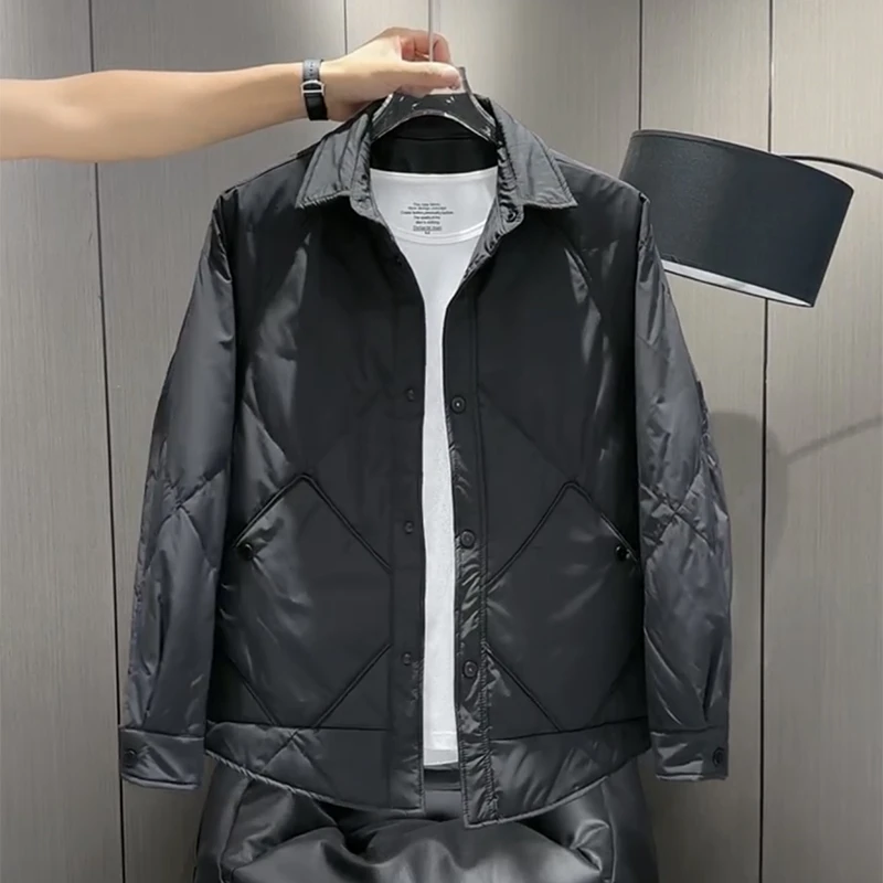 轻薄羽绒棉服男2024新款冬季保暖棉衣外套男款休闲韩版青年衣服男