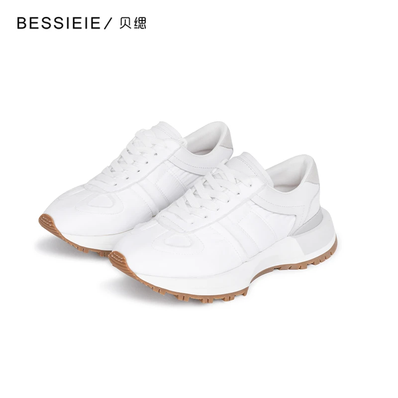 BESSIEIE/贝缌人气ins风百搭休闲鞋运动百搭厚底透气舒软德迅鞋
