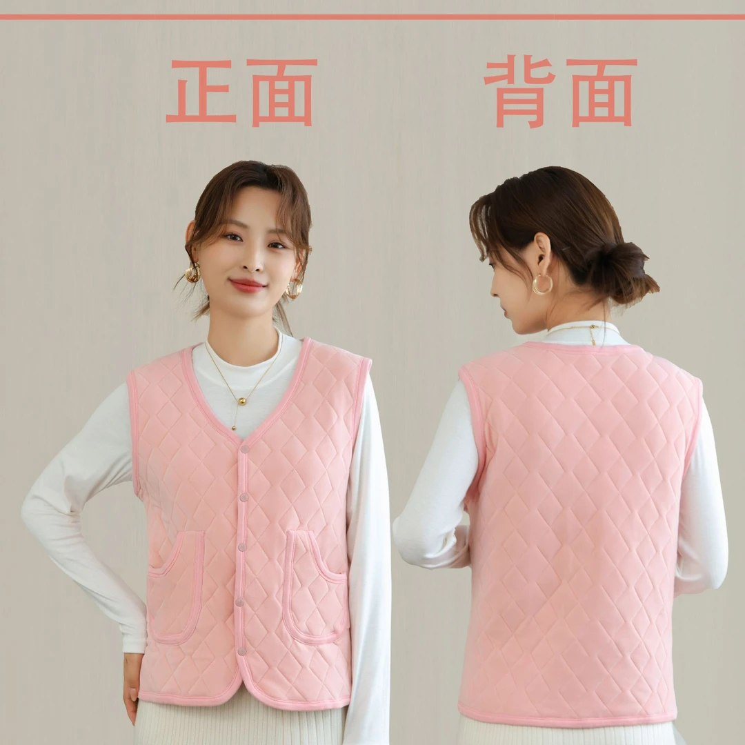 冬季防寒保暖马甲百搭户外无袖加绒加厚内穿马甲休闲宽松内搭马夹