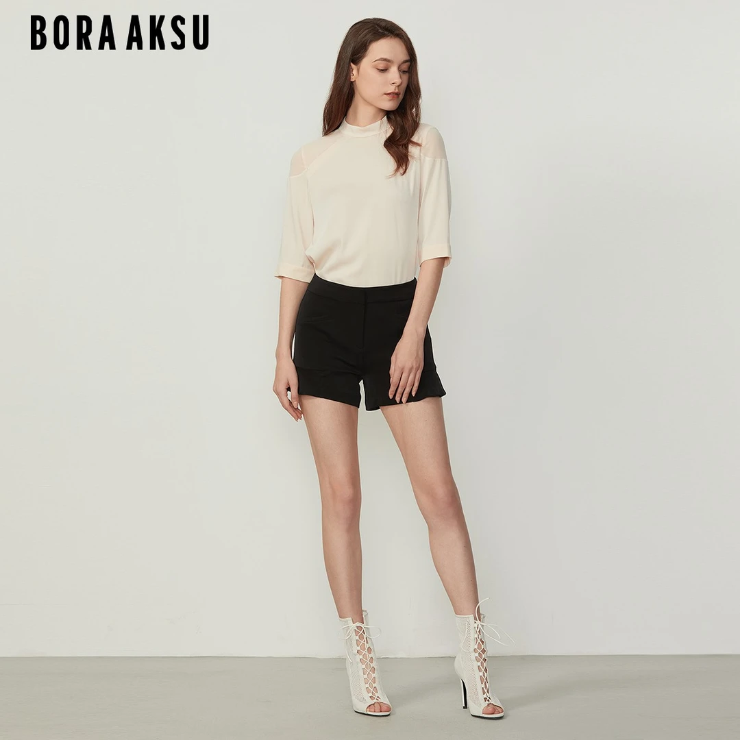 商场同款BORAAKSU春时尚黑色短裤B10B58020