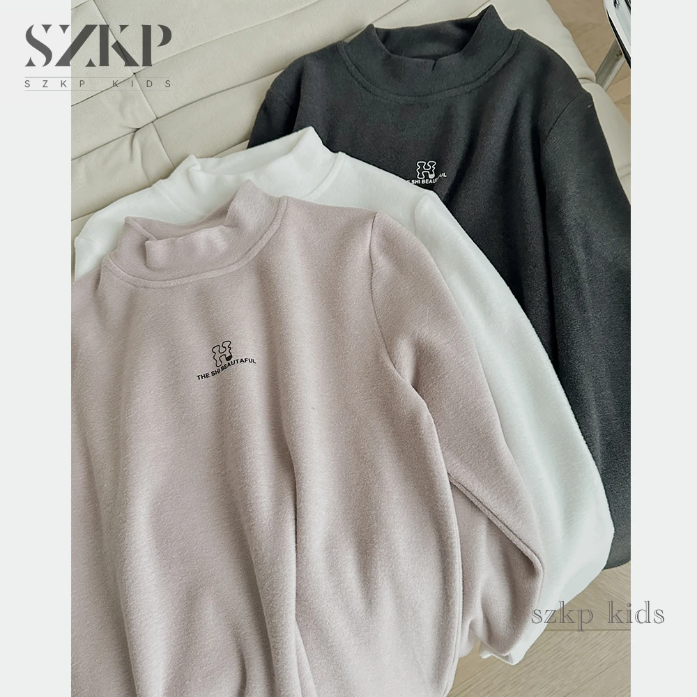 SZKP冬季新款女童装中大童儿童时尚百搭半高领打底衫HAYD444228
