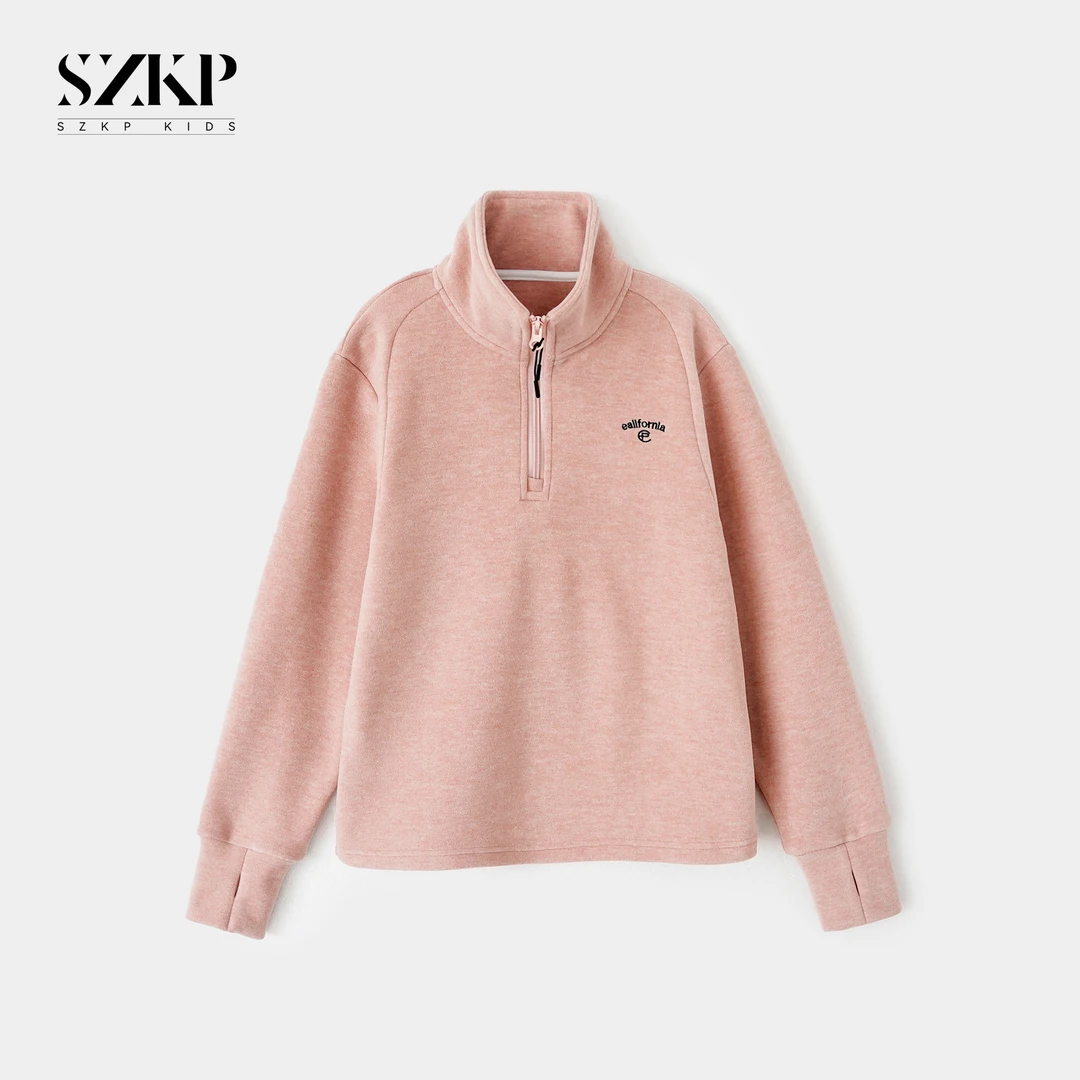 SZKP冬季新款女童装中大童儿童时尚百搭加绒儿童卫衣HAYD444320