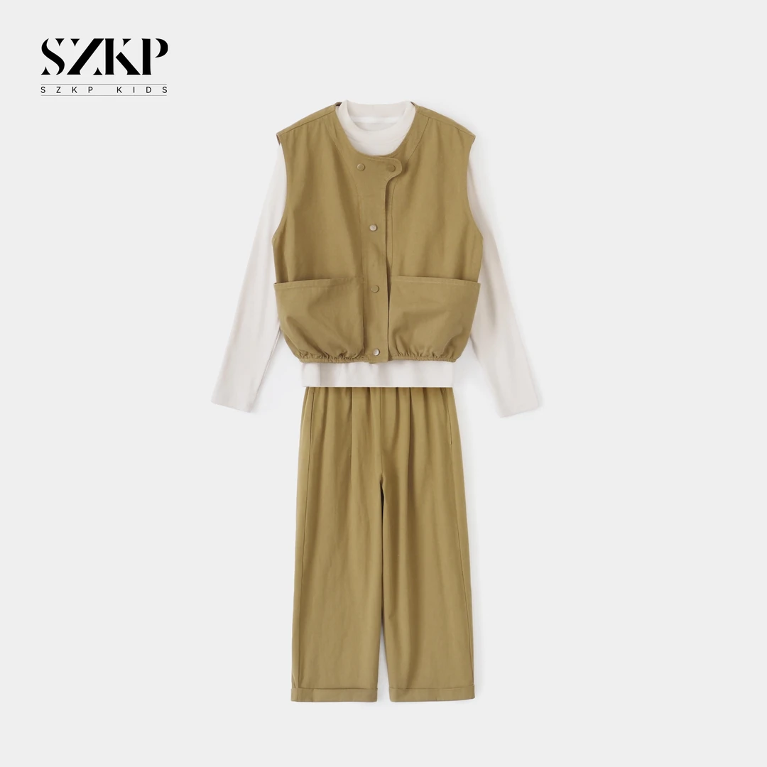 SZKP女童秋季新款女童装中大童儿童时尚休闲三件套YNYQ443314