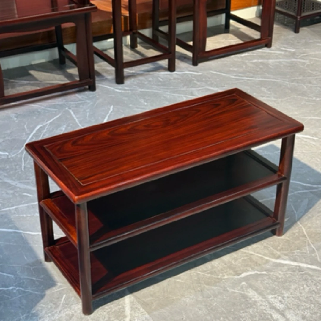 简祥红木家具 黑酸枝鞋架三层换鞋架长度80*35*43