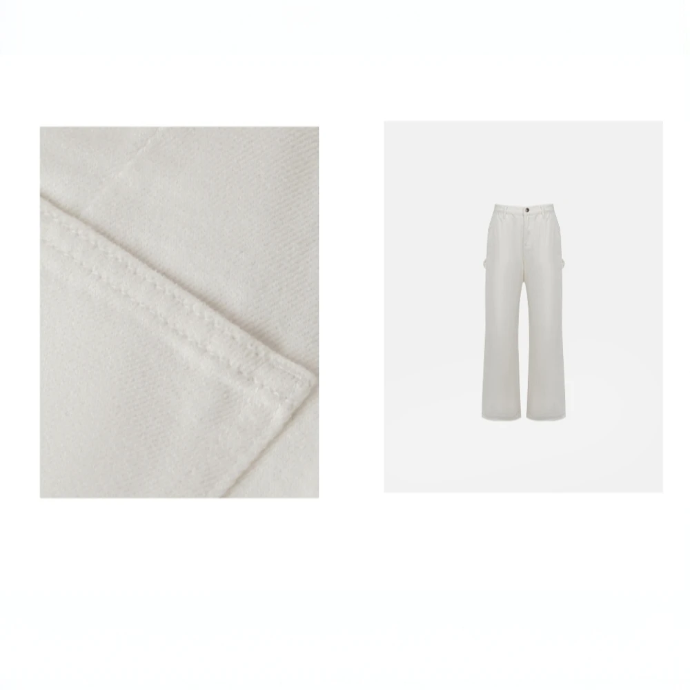 【莫妮卡心事】白色时尚气质牛仔裤Z3014