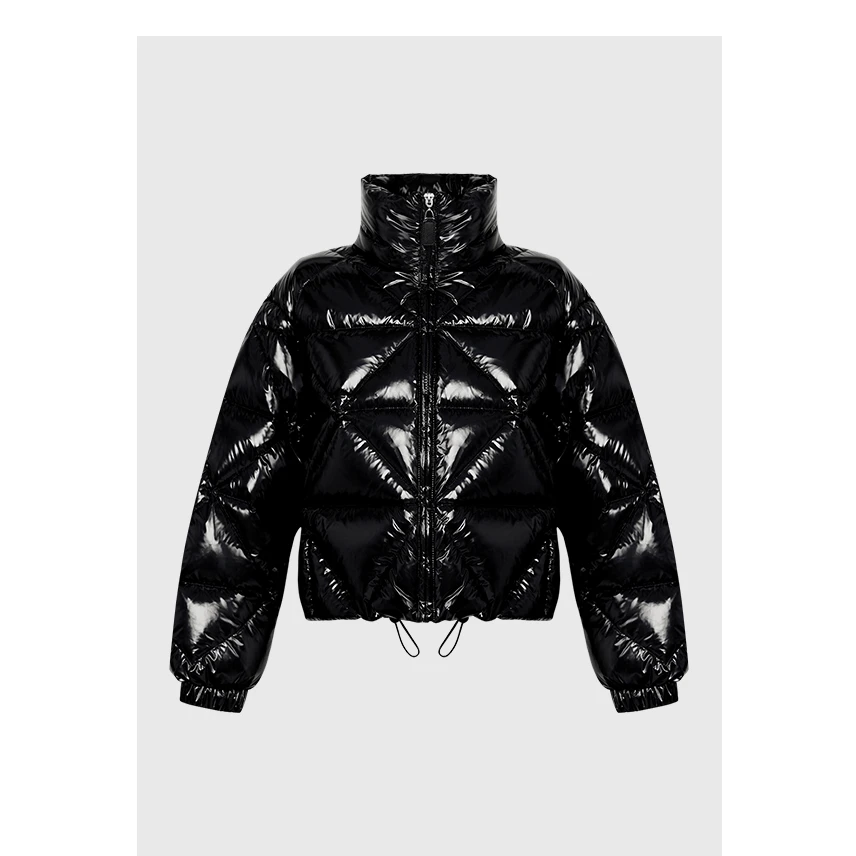 白鹅绒保暖短裤羽绒服时尚立领亮面加厚面包服 ZY279