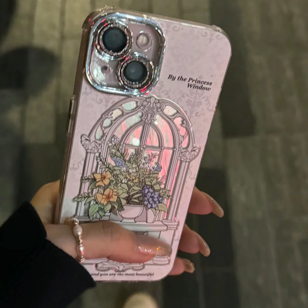 唯美橱窗苹果15promax手机壳iPhone14少女13清新12文艺11保护套新