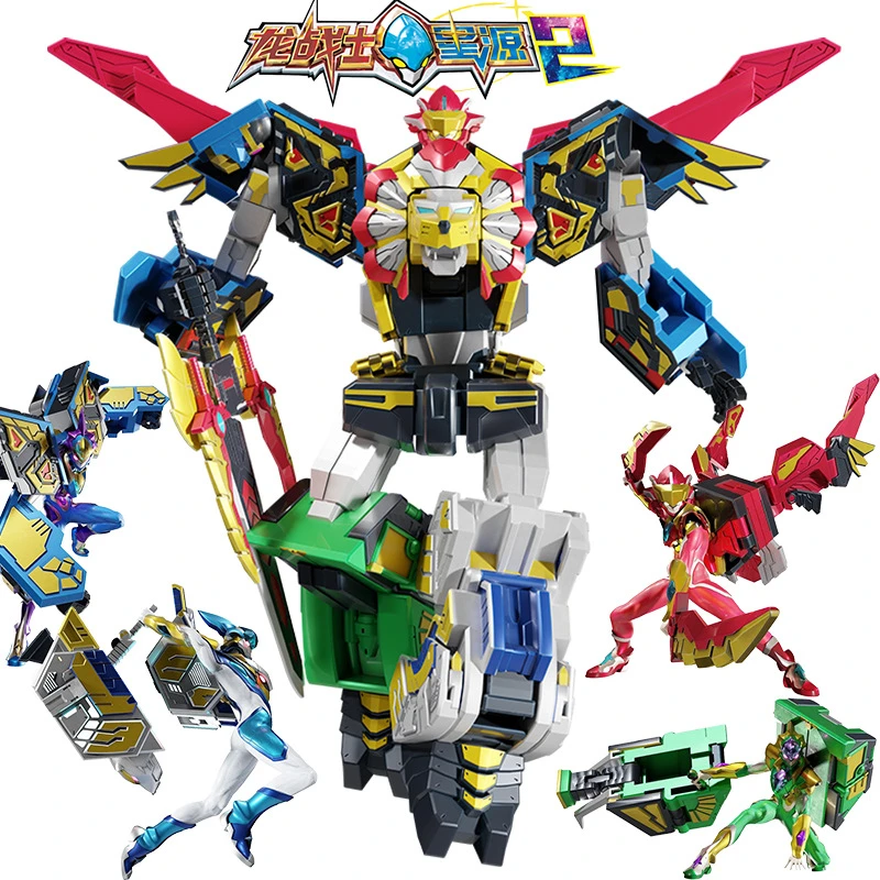 龙战士星源2神兽烈焰飞鹰六合体武器玩具男孩小朋友机器人战神