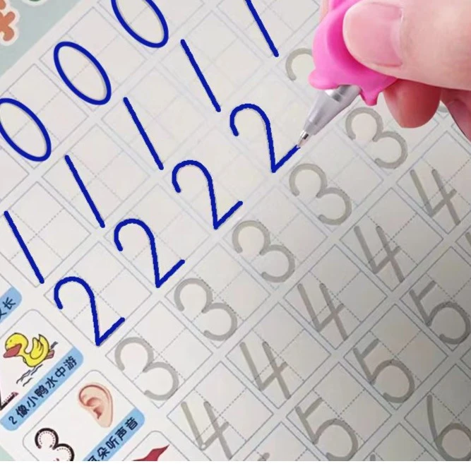 儿童凹槽练字帖幼儿园儿童控笔描红训练反复使用画画本