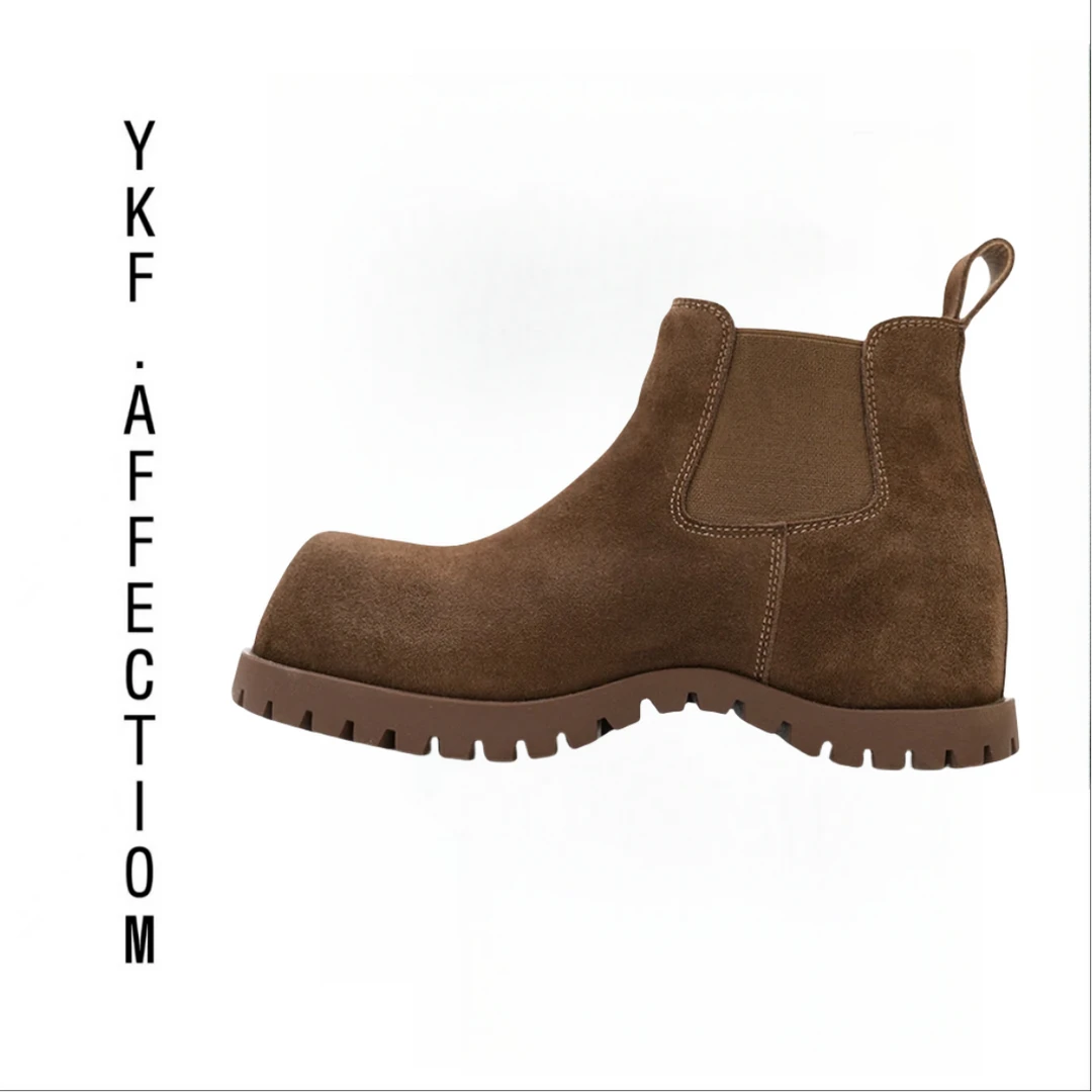 秋冬磨毛厚底高帮一脚蹬马丁靴11903