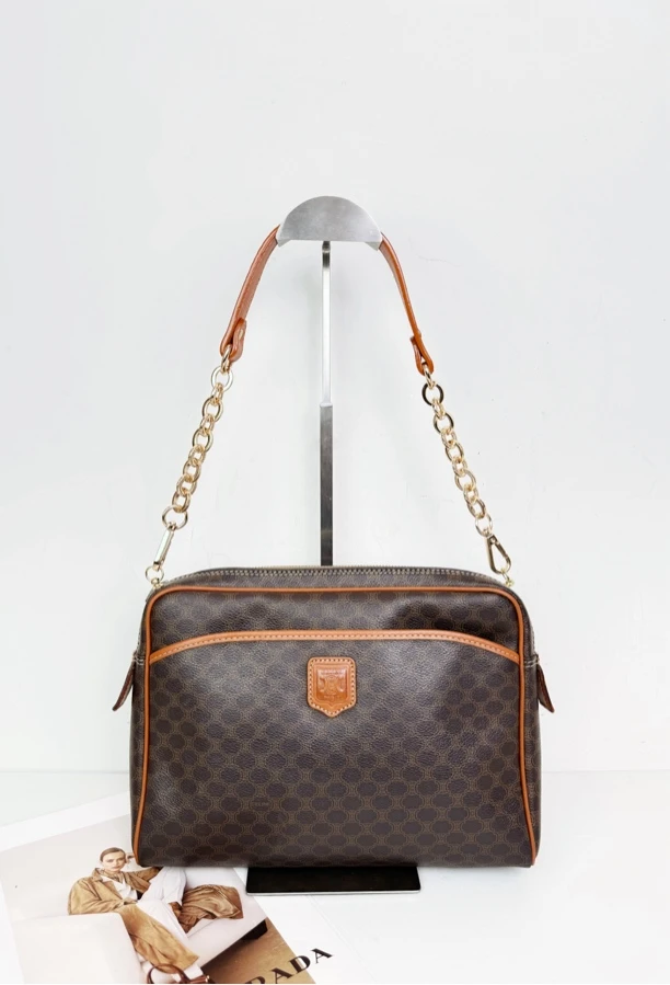 95新 Celine/思琳 老花手拿包 单肩包