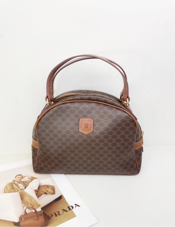 95新 Celine/思琳 老花半月包手提包 斜挎包