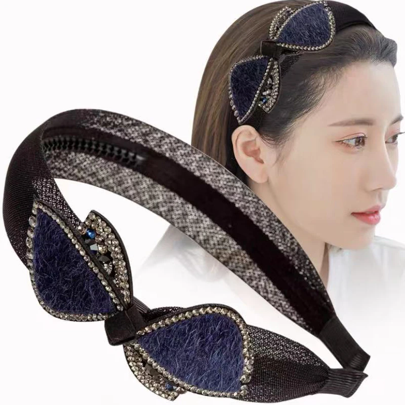 水钻发箍女洗脸防滑压发宽边头箍百搭成年发卡子复古法式发捆头饰