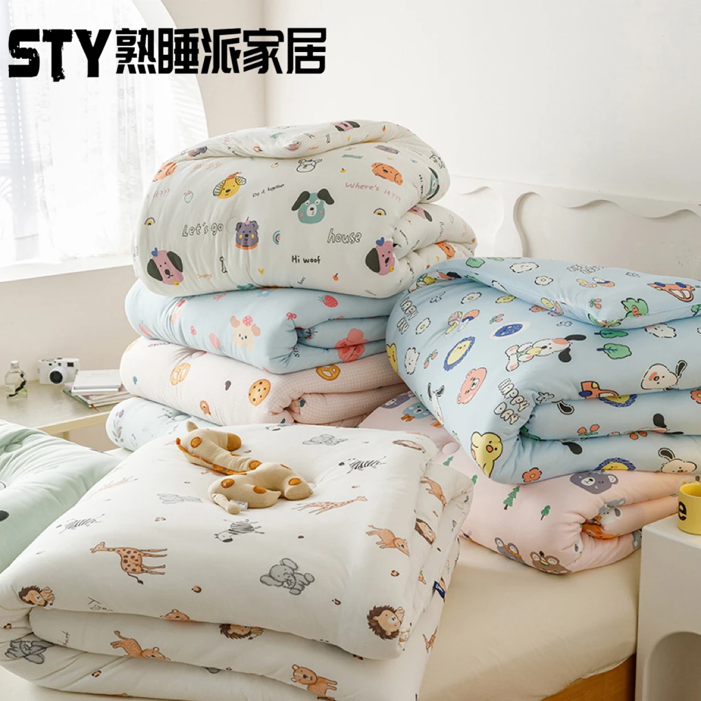 STY熟睡派A类针织棉亲肤柔软大豆被被子被芯秋冬被婴幼儿保暖加厚
