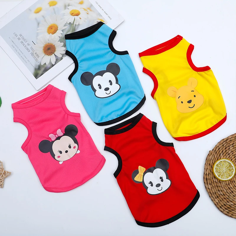 宠物衣服夏季薄款小狗衣服猫咪衣服狗狗背心米奇柯基衣服