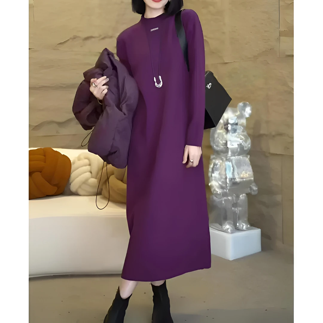 中长款高级感女装2025轻奢小众气质时尚新款女款气质服装连衣裙子