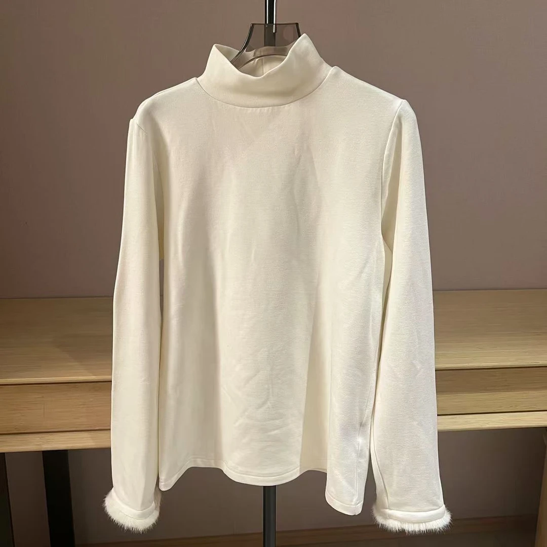 002354新中式国风上衣长袖时尚百搭打底女士半高领