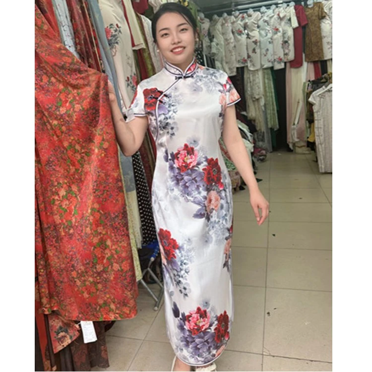 新国风女装长款夏季中长款气质显瘦旗袍