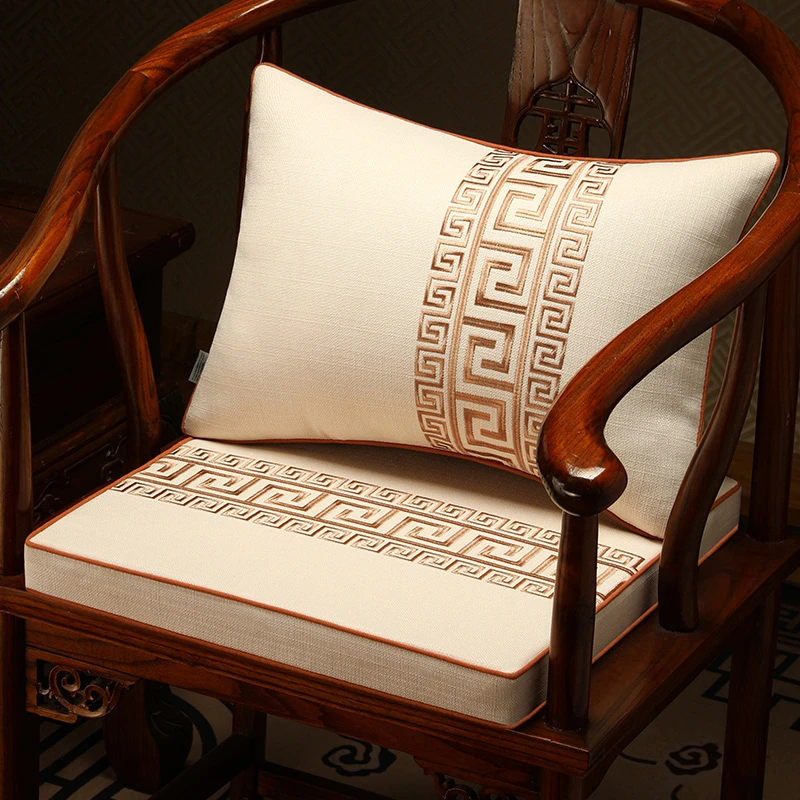 乳胶坐垫新中式实木凳子垫茶桌椅垫加厚圈椅太师椅座垫防滑垫定制